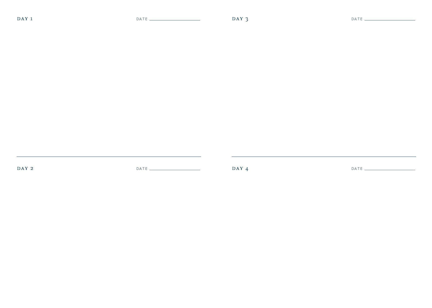 Blank chart with labeled days and time slots for data entry on a white background