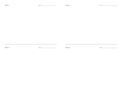Blank chart with labeled days and time slots for data entry on a white background