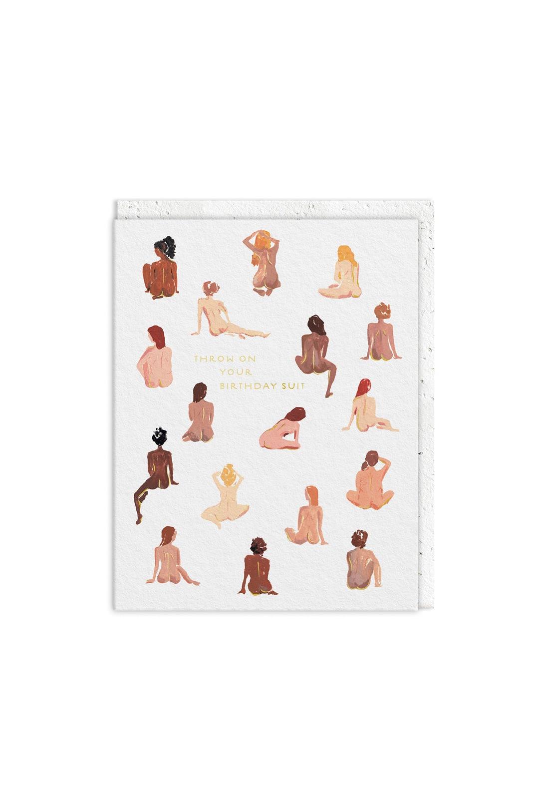 Ohh Deer Birthday Suit Greeting Card