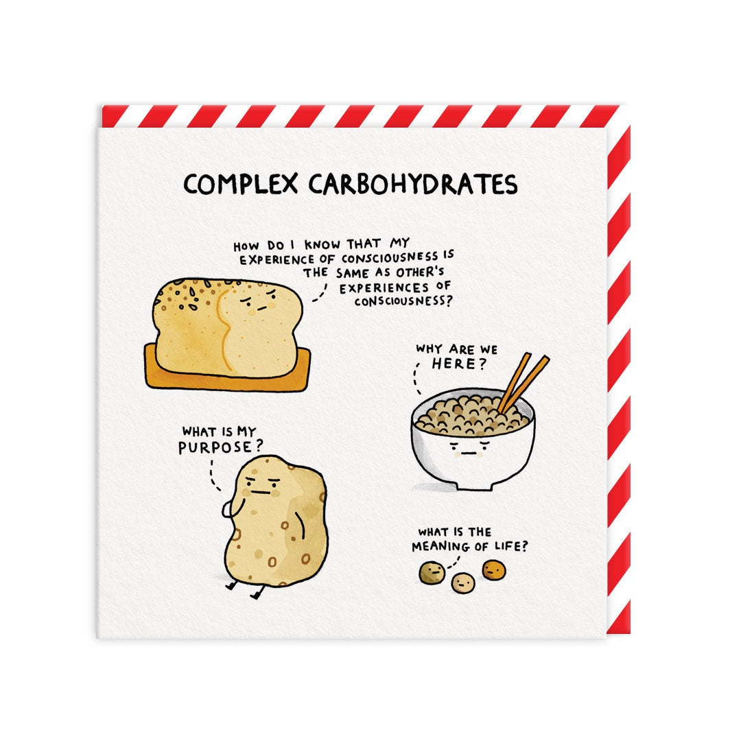 Ohh Deer Complex Carbohydrates Square Greeting Card