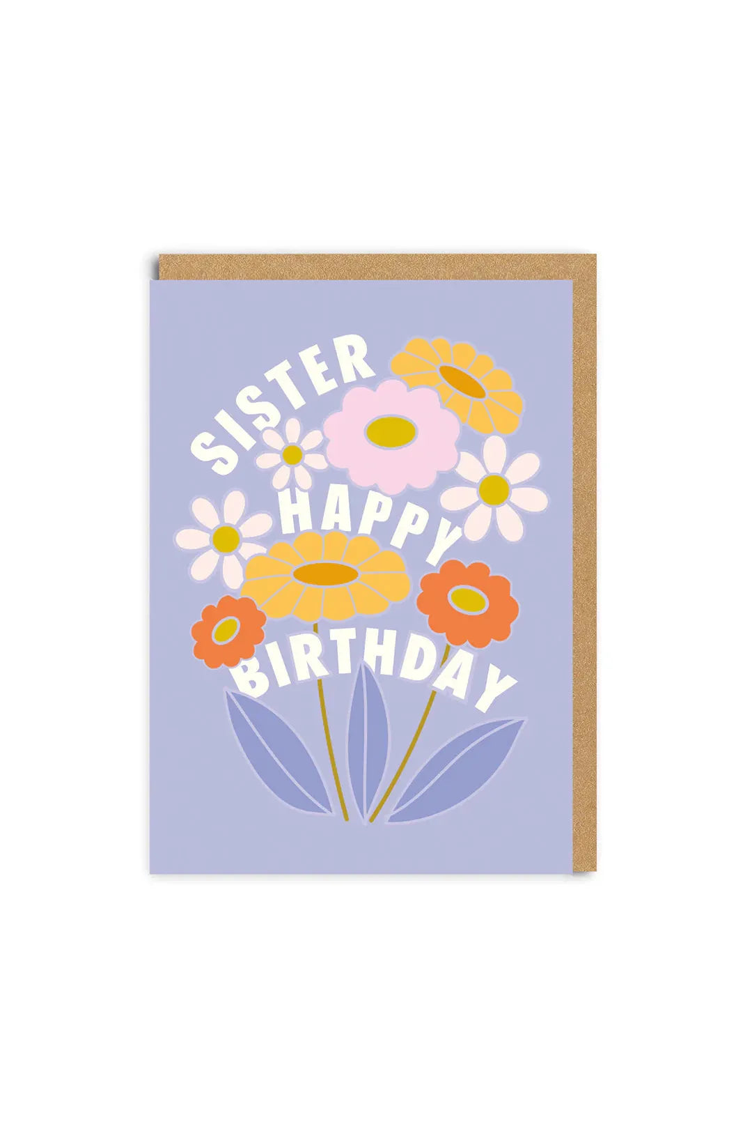 Ohh Deer Happy Birthday Sister Flowers Greeting Card