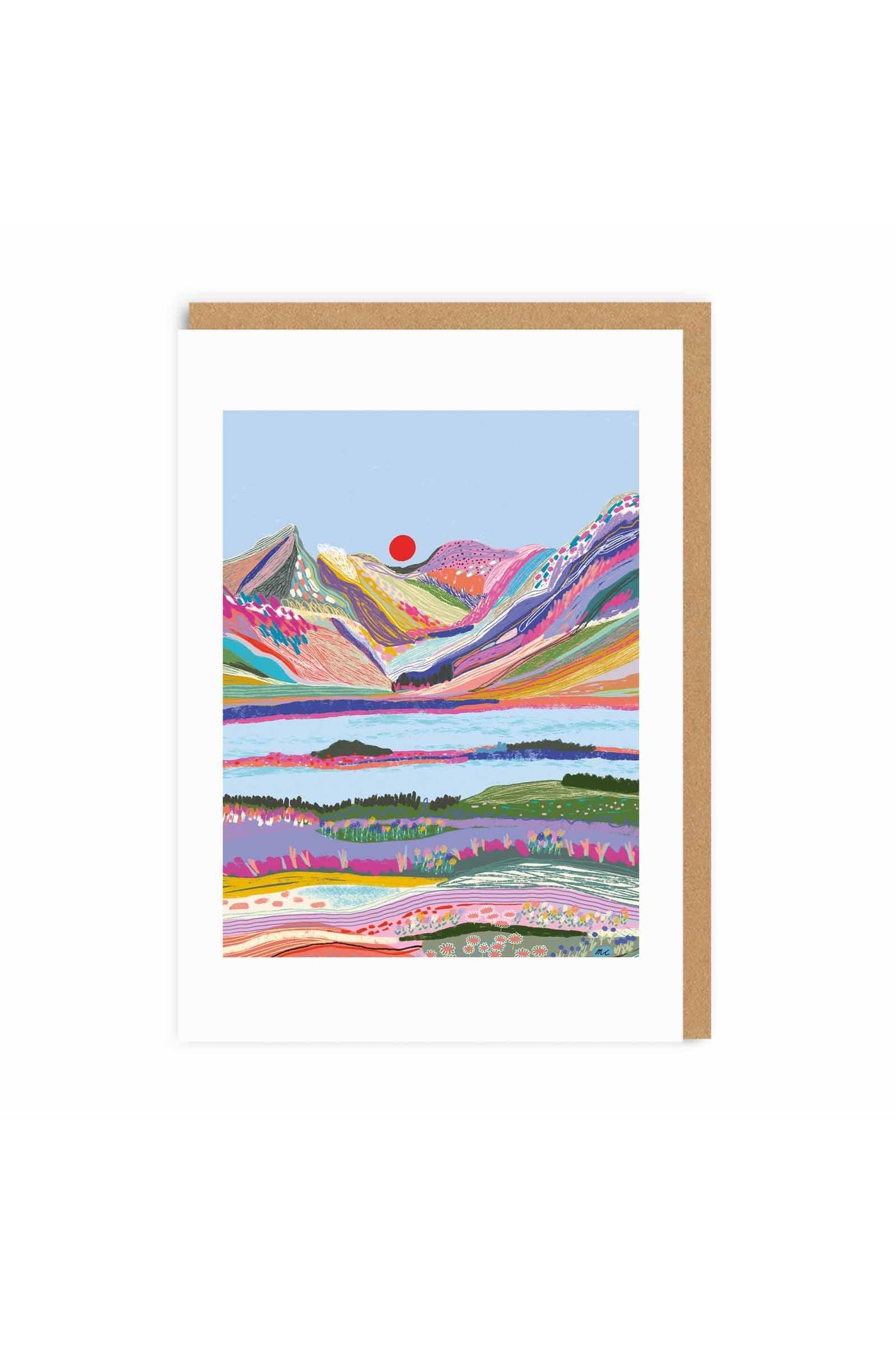 Ohh Deer Mountain Sunset Greeting Card