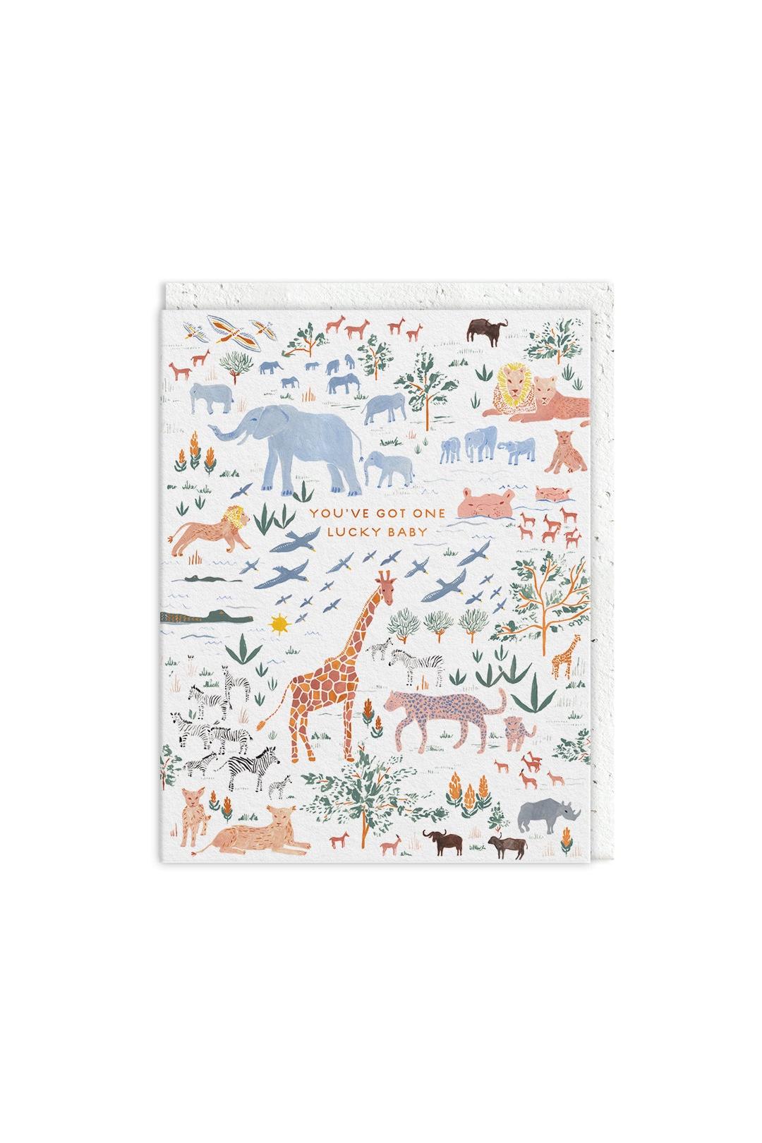 Ohh Deer One Lucky Baby Greeting Card