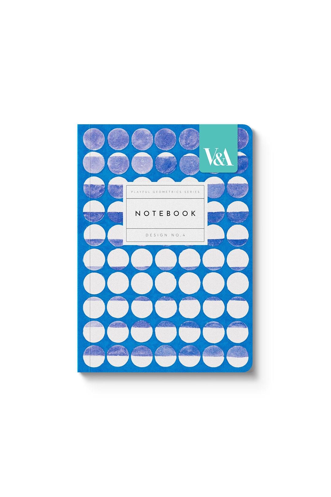 Ohh Deer Playful Geometrics Blue Eclipse Premium Paperback Notebook (A6)