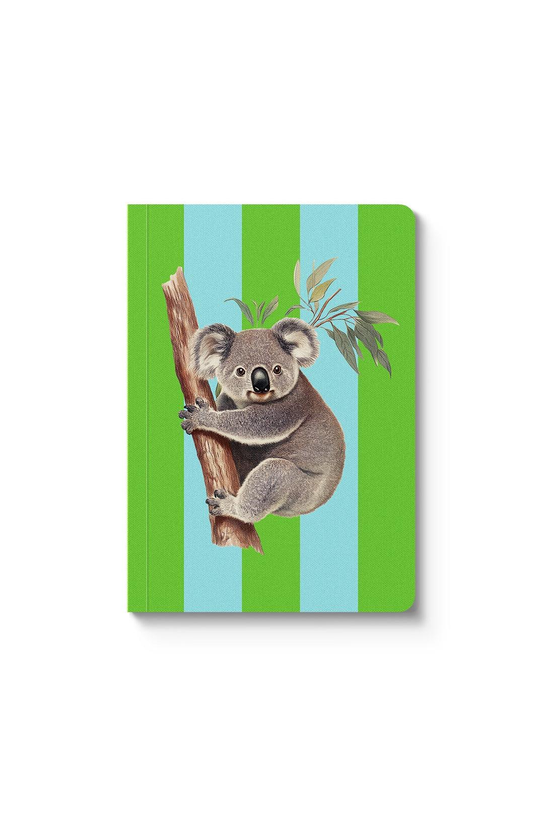 Ohh Deer Striped Koala Paperback Notebook (A6)