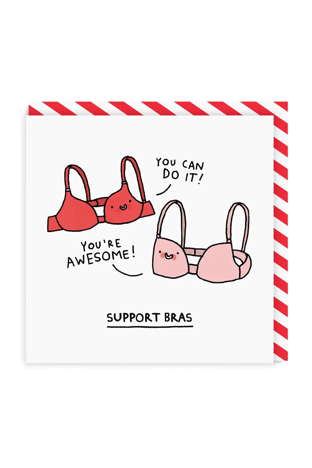 Ohh Deer Support Bras Greeting Card