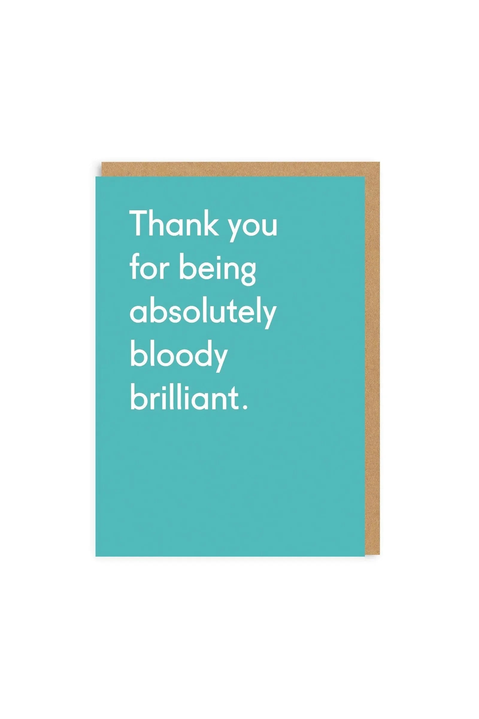 Ohh Deer Thank You For Being Bloody Brilliant Greeting Card