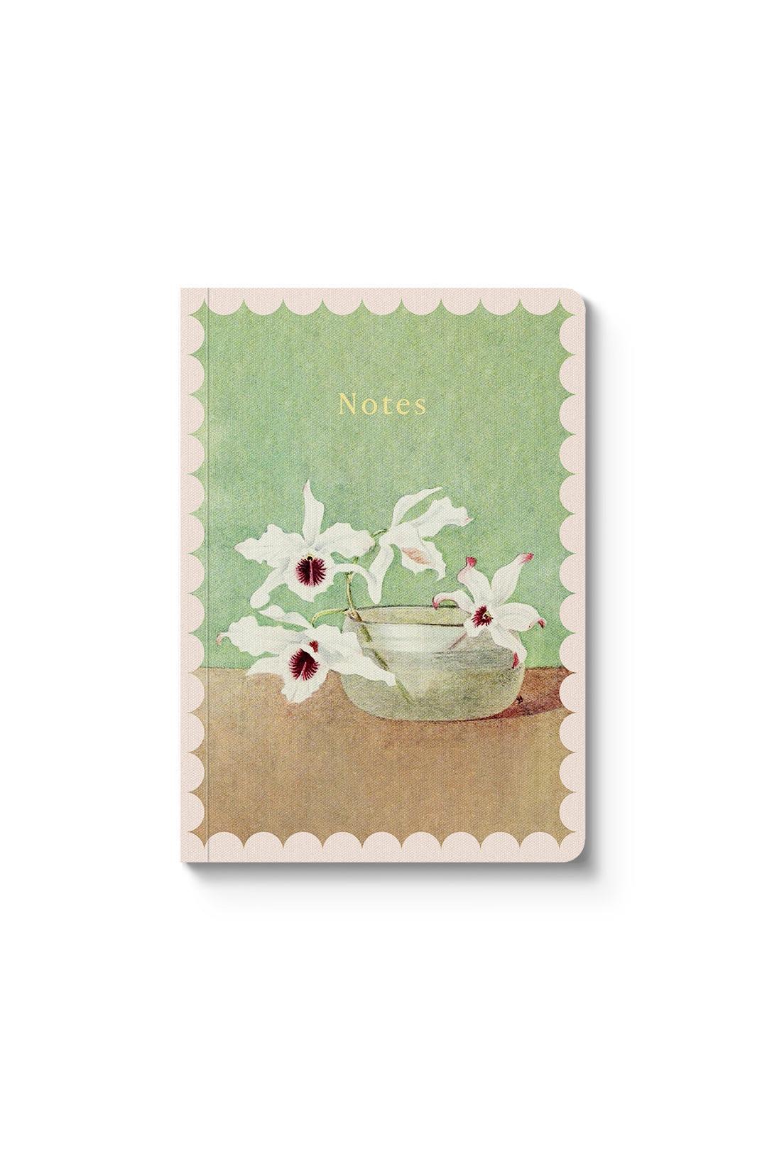 Ohh Deer White Orchid in Water Paperback Notebook (A6)