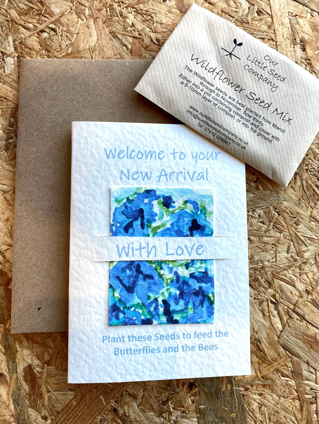 Our Little Seed Company Baby Blue Flowers Card-Gifts-Ohh! By Gum - Shop Sustainable