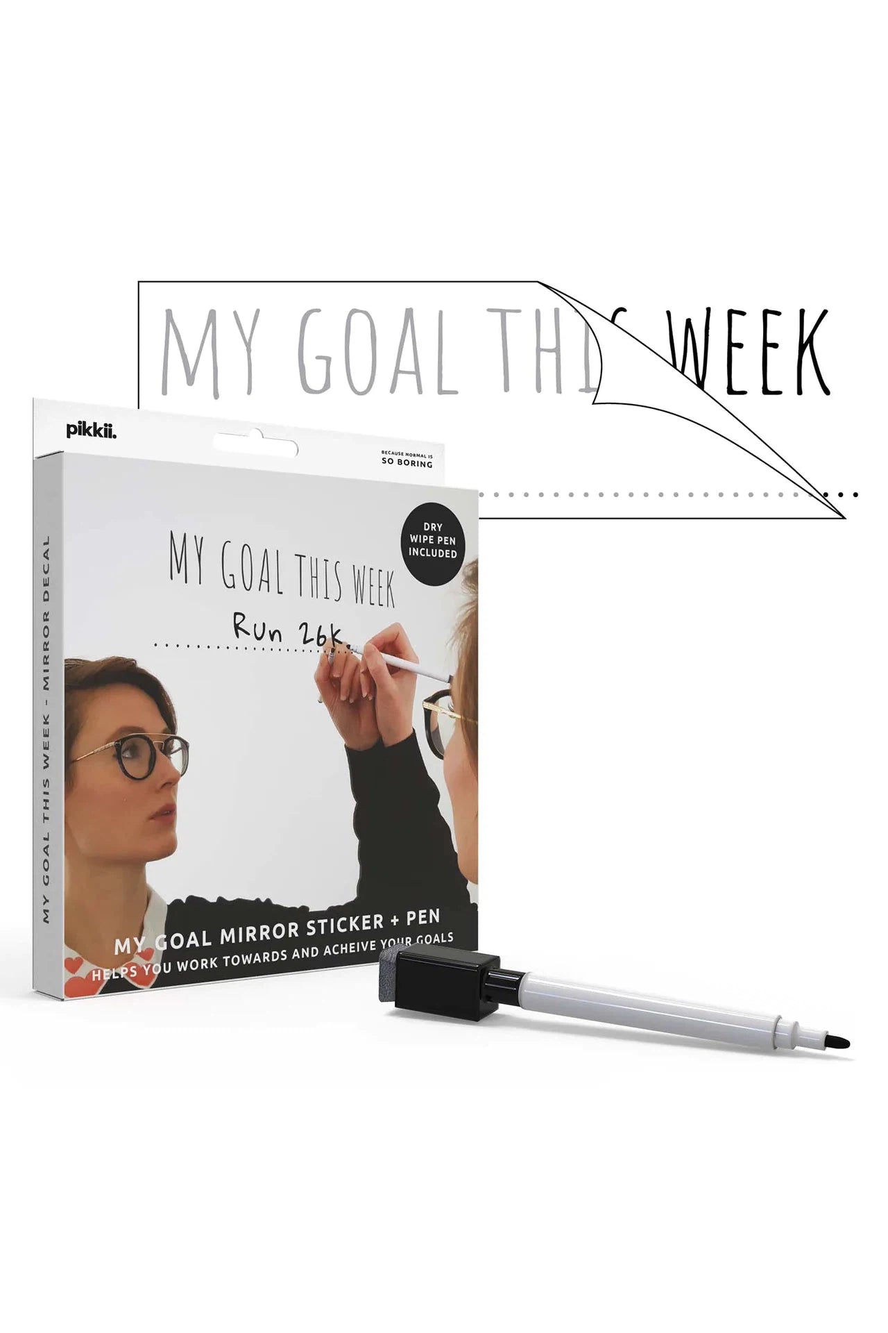Pikkii 'My Goal This Week' Mirror Sticker + Pen Vinyl Decal Kit-Gifts-Ohh! By Gum - Shop Sustainable