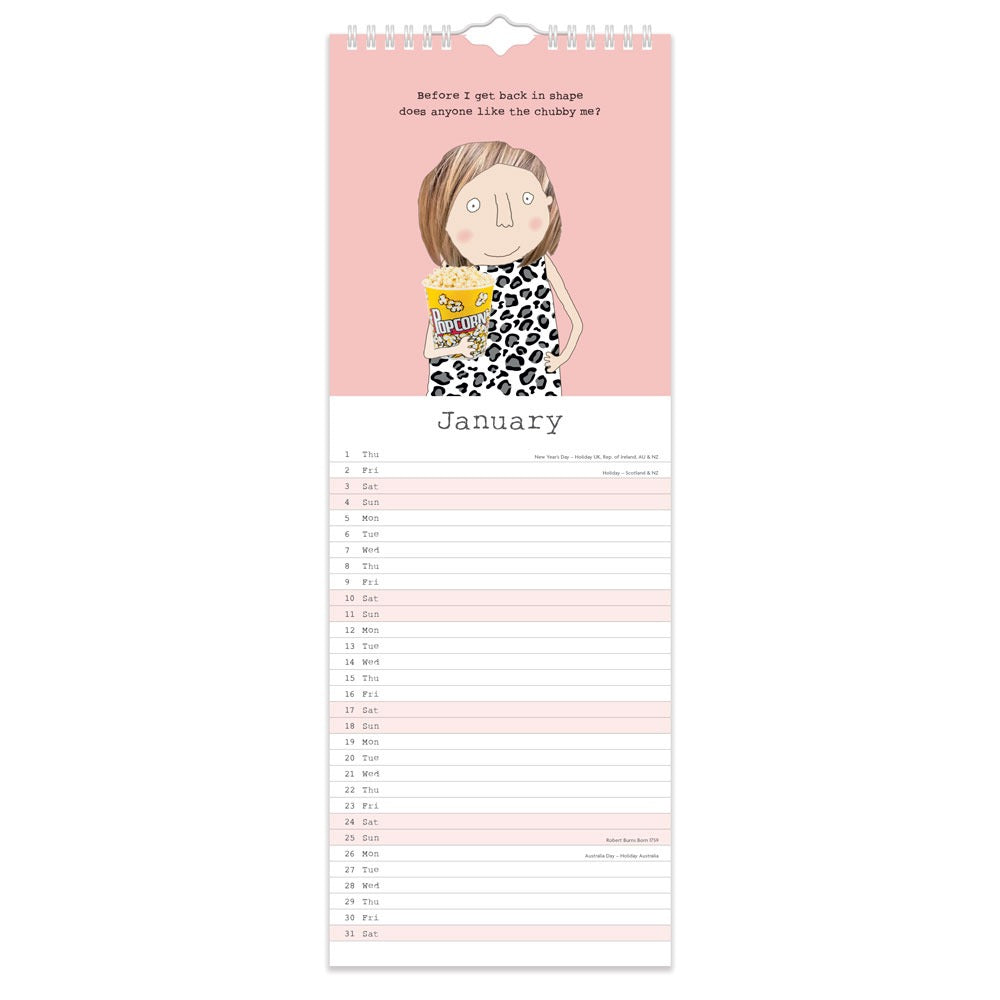 ROSIE MADE A THING SLIM CALENDAR 2026