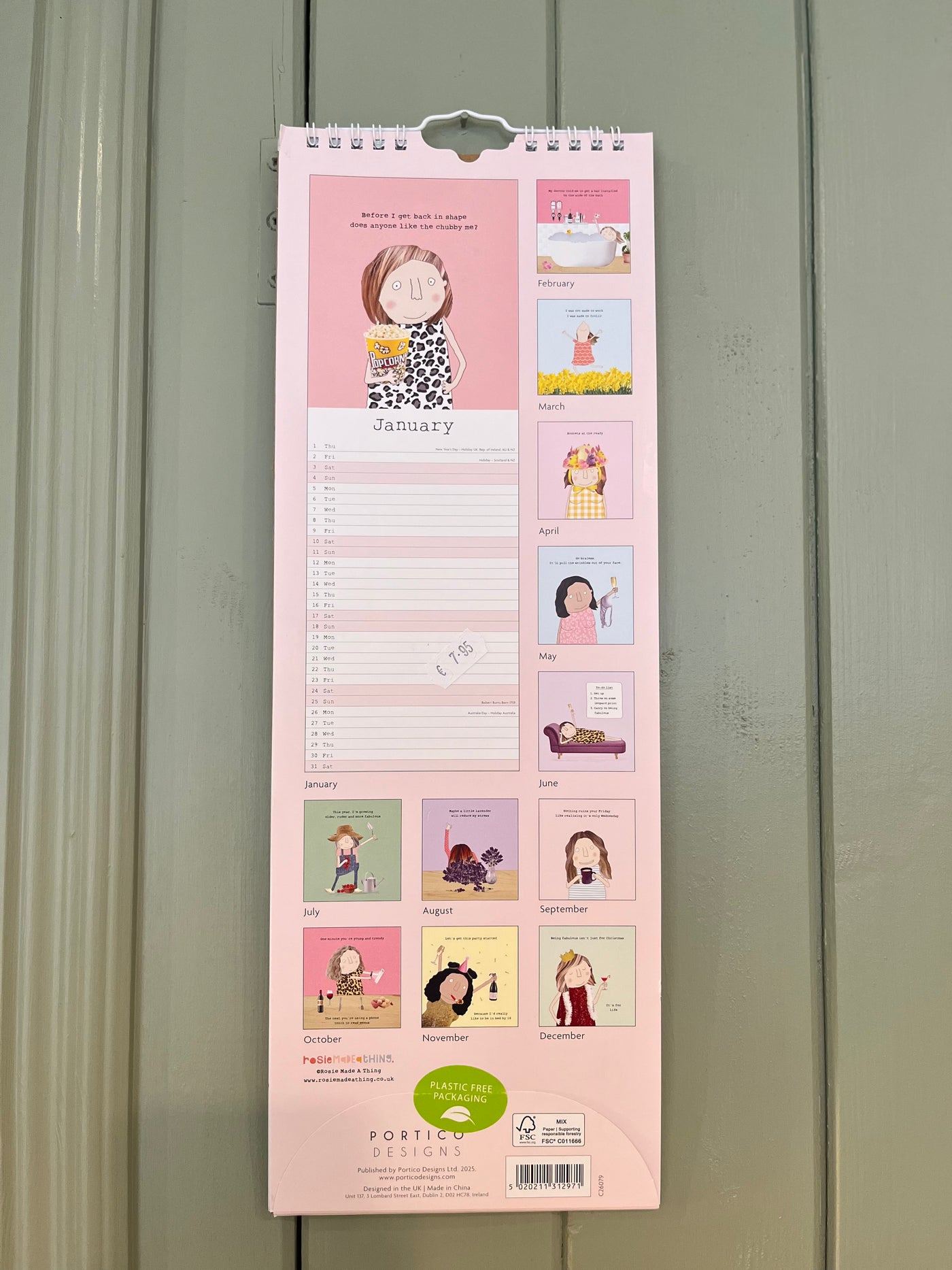 ROSIE MADE A THING SLIM CALENDAR 2026