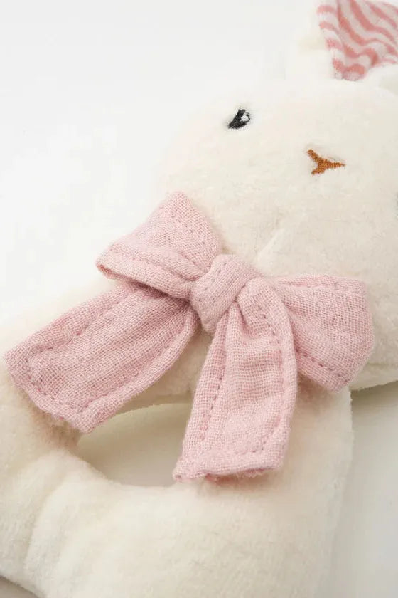 Rabbit Rattle - Pink (Organic Cotton)