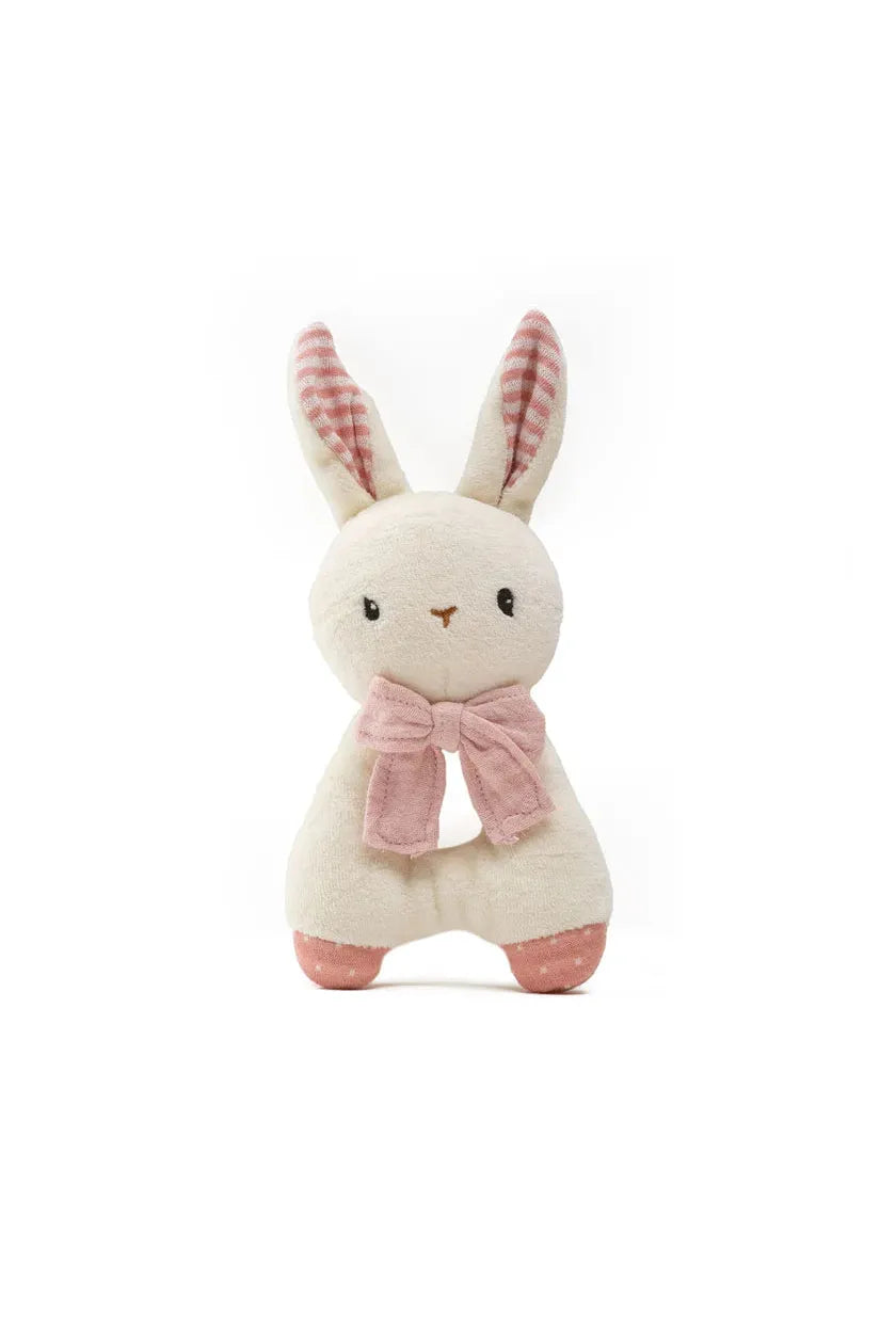 Rabbit Rattle - Pink (Organic Cotton)