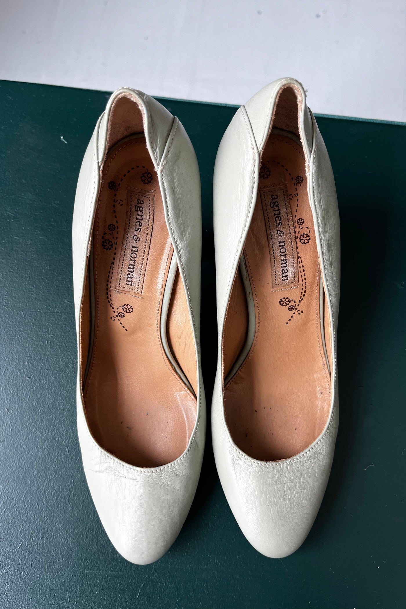 Re-Wear Agnes & Norman Green Vintage Style Shoes-Re-Wear-Ohh! By Gum - Shop Sustainable