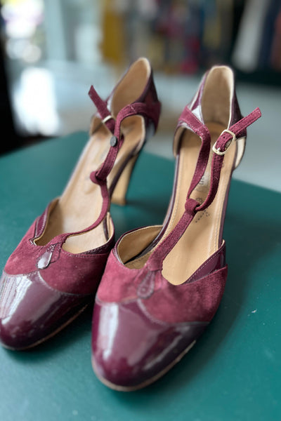 Re-Wear Agnes & Norman Plum Vintage Style Shoes-Re-Wear-Ohh! By Gum - Shop Sustainable