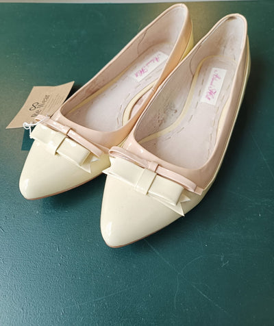 Re-Wear Alannah Hill Cream and Blush Patent Pumps-Re-Wear-Ohh! By Gum - Shop Sustainable