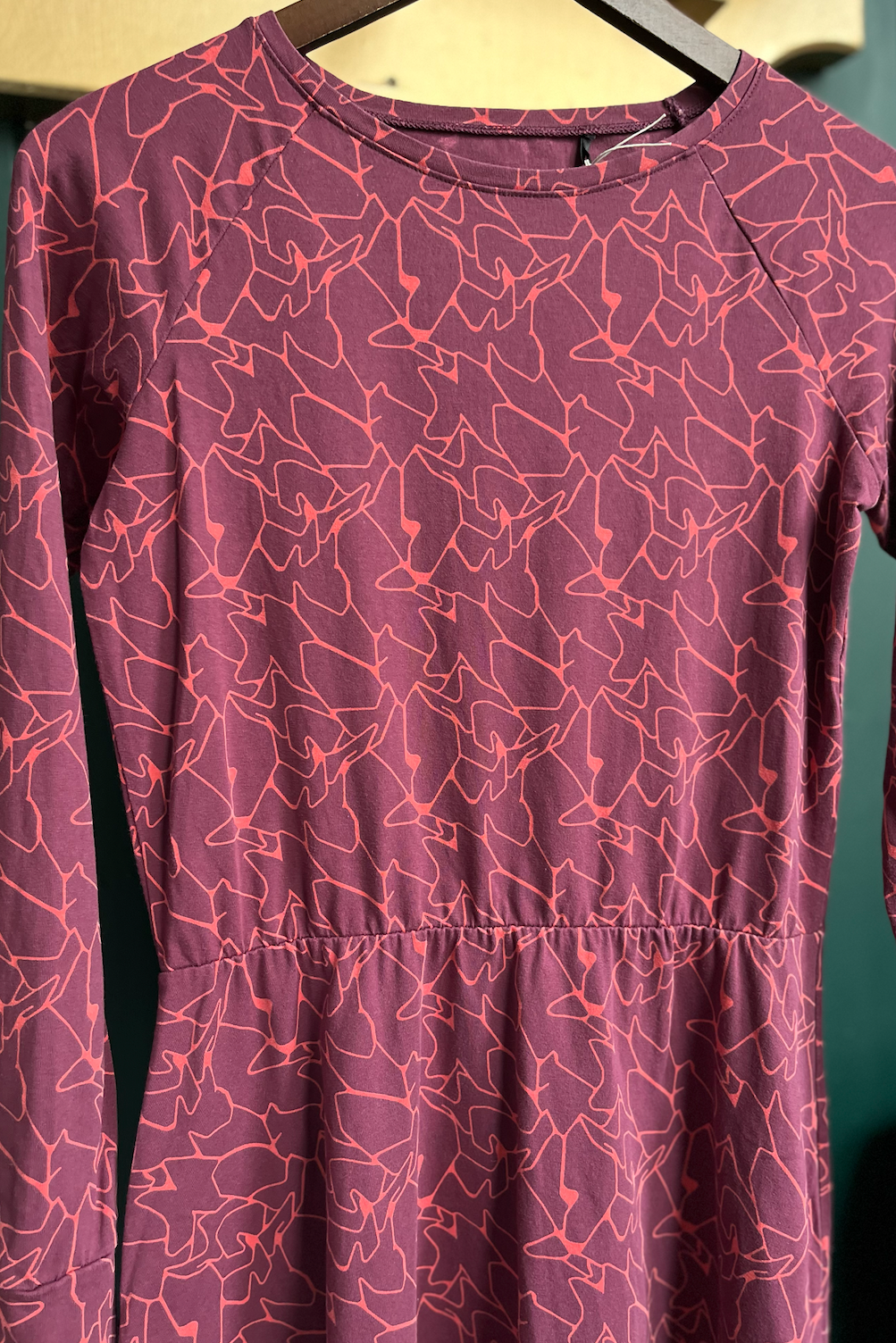 Re-Wear Alba of Denmark Purple w/ Abstract Orange Dress-Re-Wear-Ohh! By Gum - Shop Sustainable