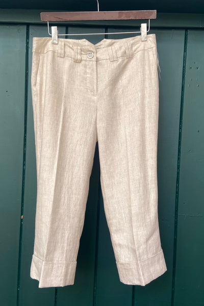 Re-Wear Bandolera Linen Cropped Trousers-Re-Wear-Ohh! By Gum - Shop Sustainable