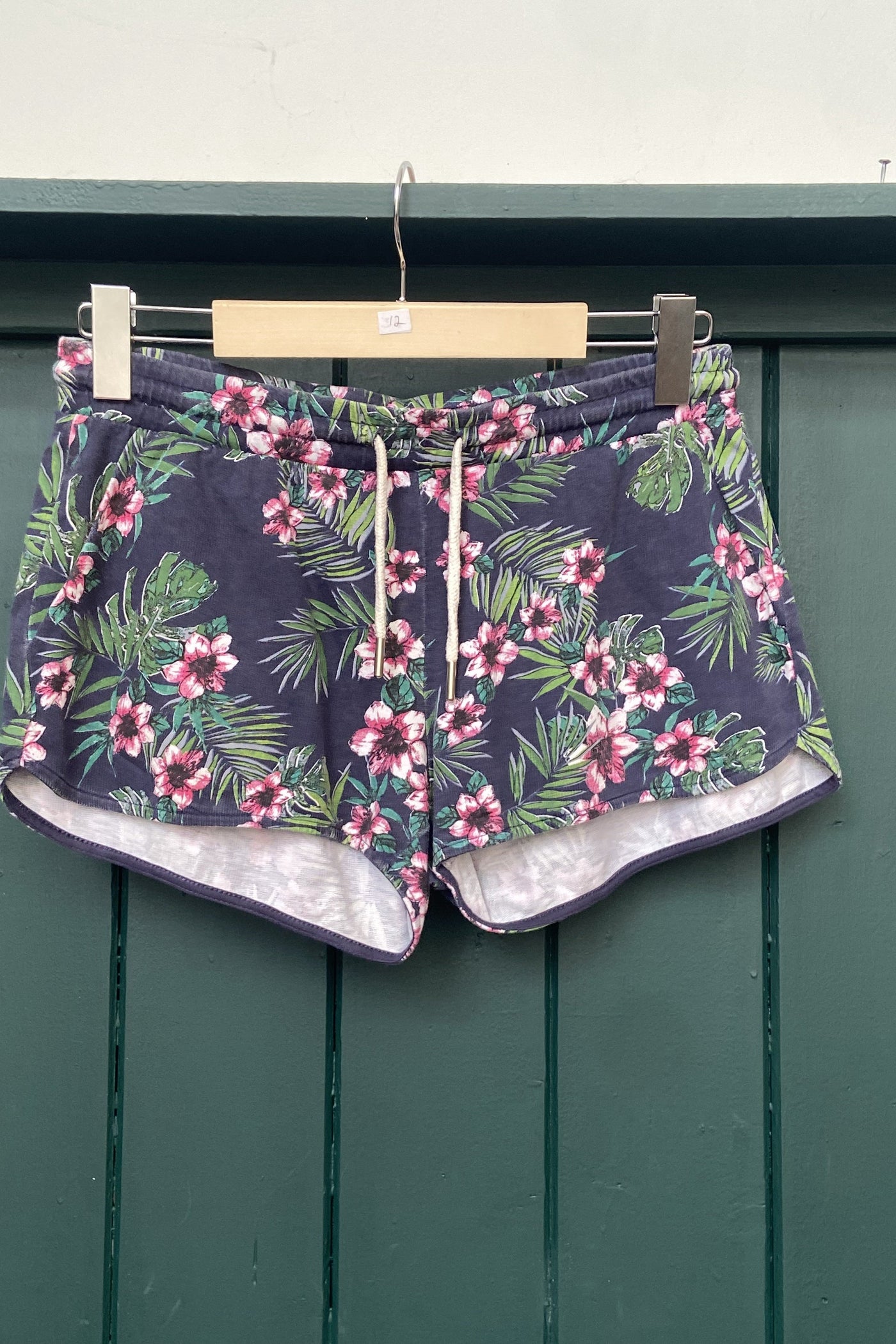 Re-Wear Calliope Navy Floral Shorts with Tropical Print-Re-Wear-Ohh! By Gum - Shop Sustainable