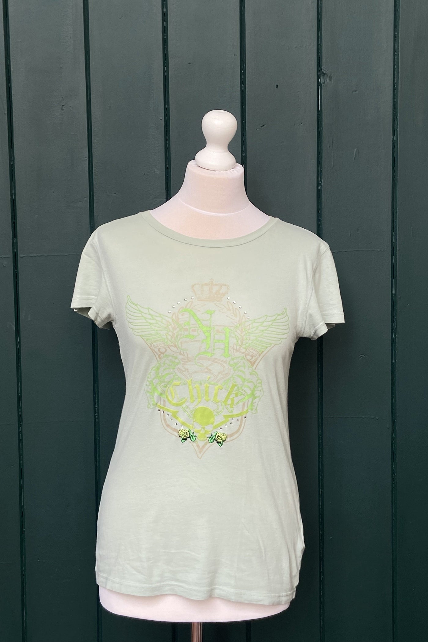 Re-Wear Chick By Nicky Hilton Pale Green T-Shirt-Re-Wear-Ohh! By Gum - Shop Sustainable