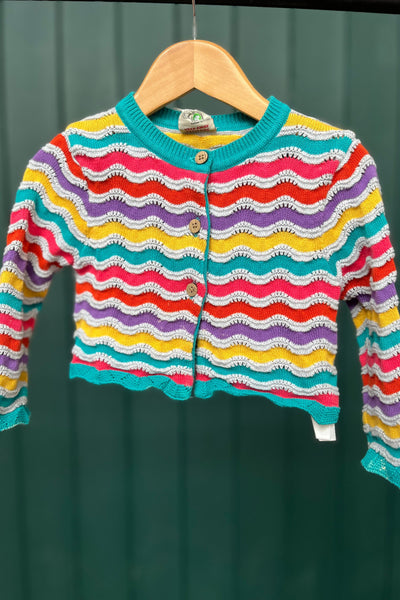 Re-Wear Frugi Wavy Striped Cardigan-Re-Wear-Ohh! By Gum - Shop Sustainable