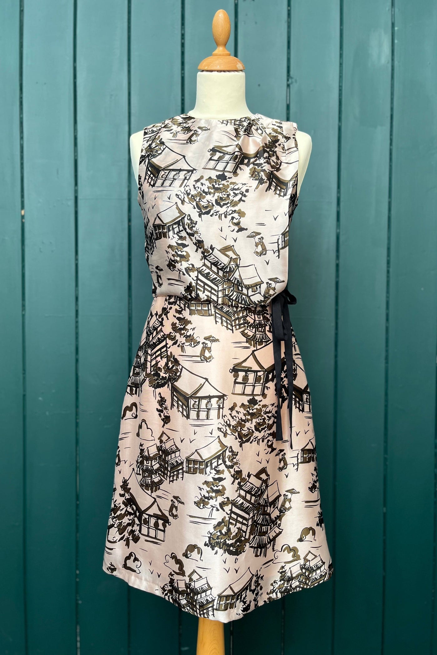 Re-Wear Great Plains Blush Dress with Asian House Print-Re-Wear-Ohh! By Gum - Shop Sustainable