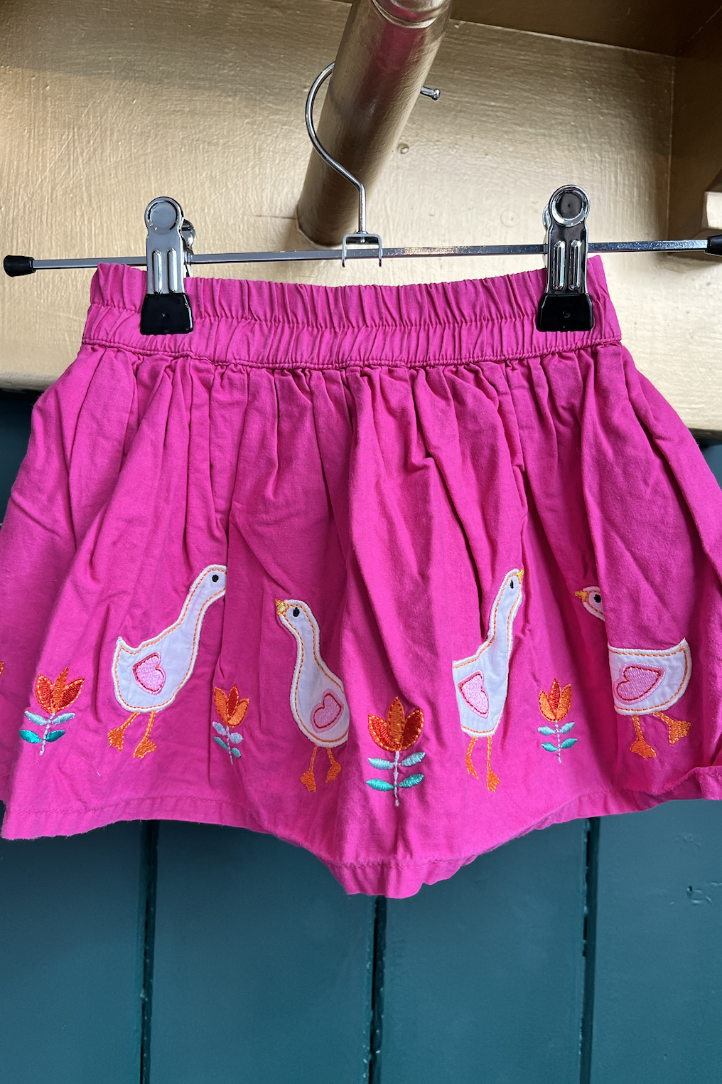 Re-Wear Jojo Maman Bébé Pink Skirt with Ducks-Re-Wear-Ohh! By Gum - Shop Sustainable