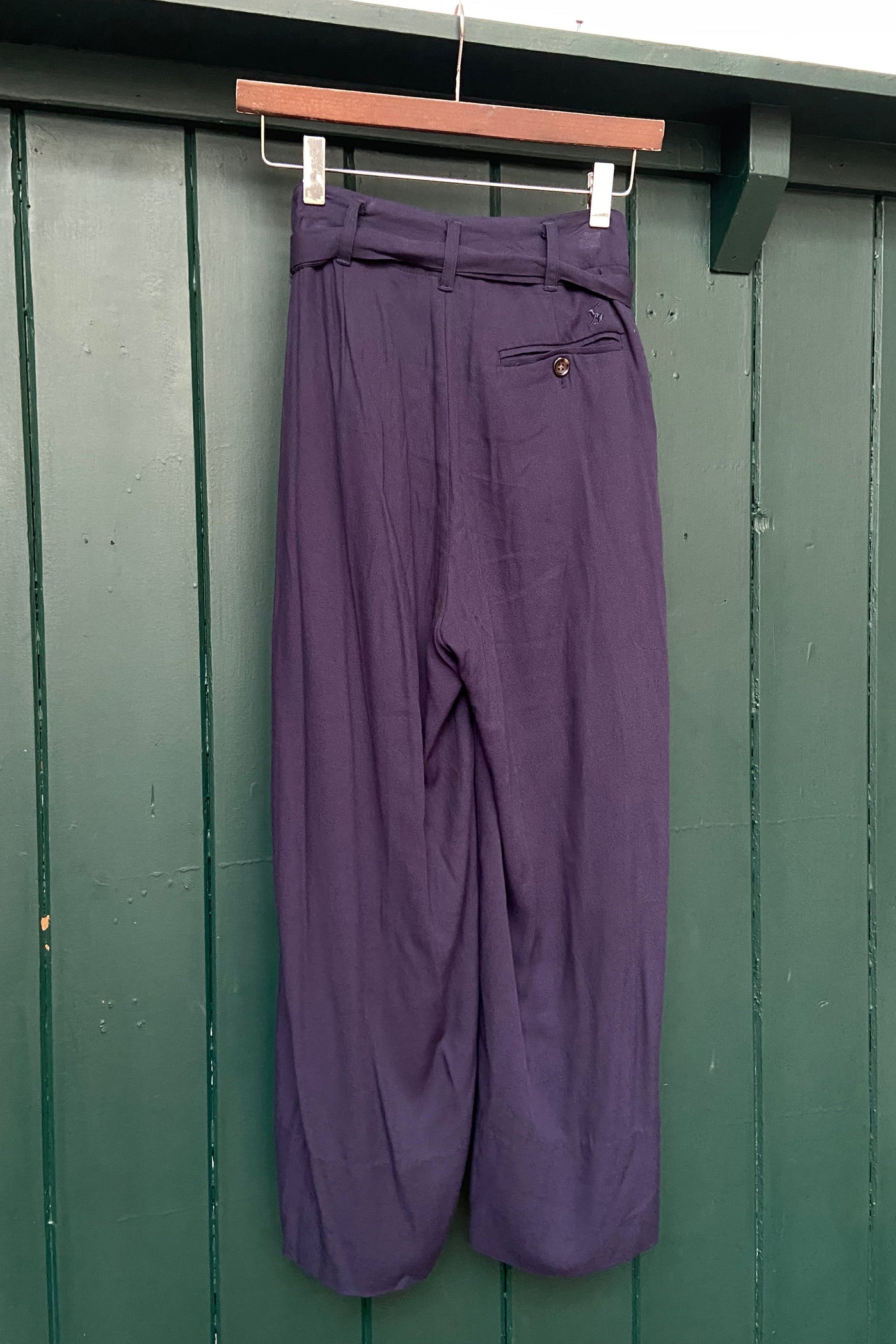 Re-Wear Joules Navy Wide Leg Cropped Trousers-Re-Wear-Ohh! By Gum - Shop Sustainable