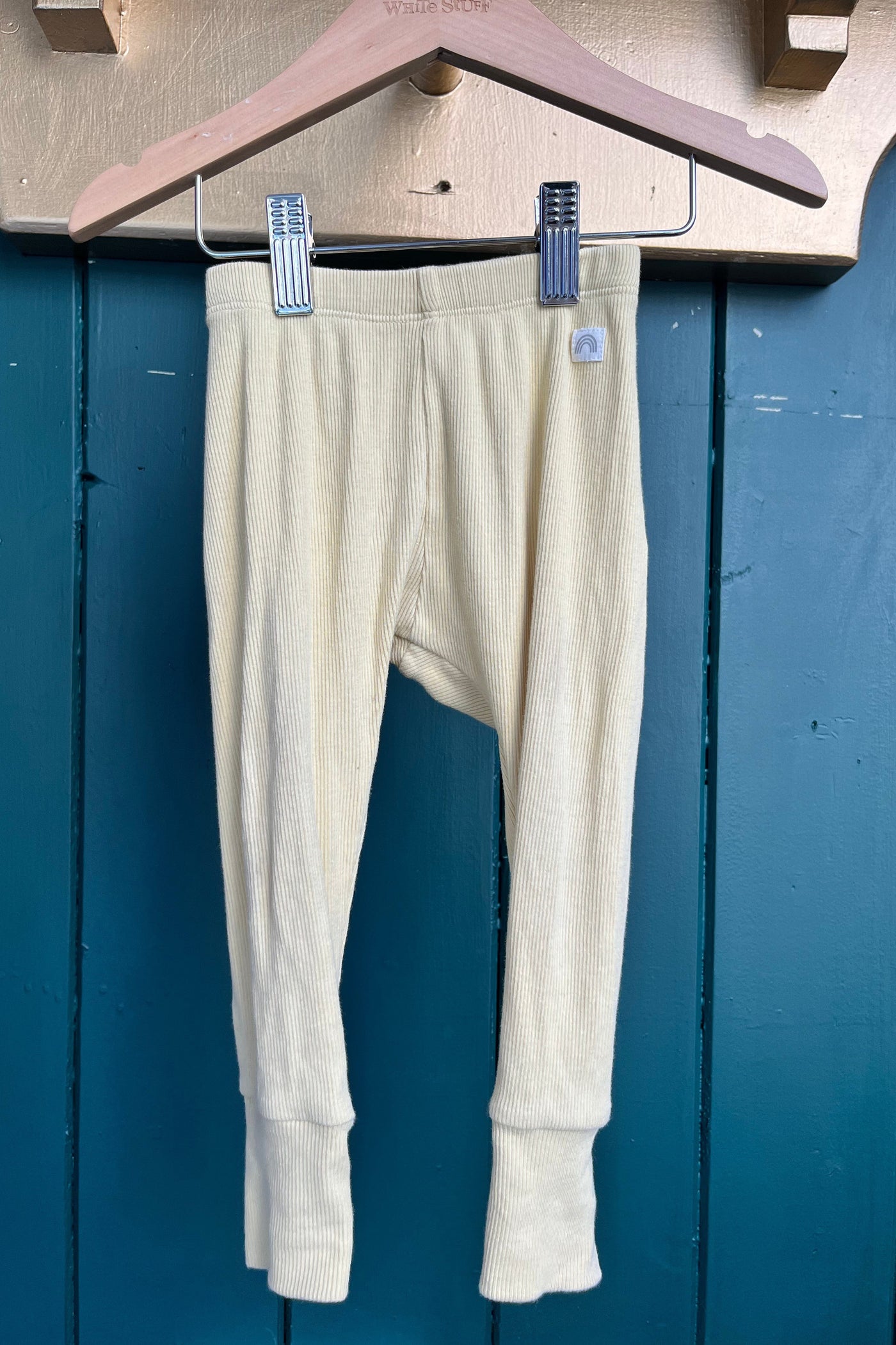 Re-Wear Linder Baby Yellow Ribbed Cuffed Bottoms-Re-Wear-Ohh! By Gum - Shop Sustainable