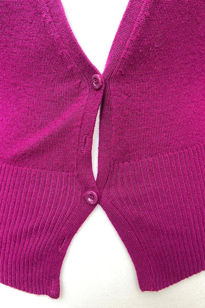 Re-Wear MNG Basics Magenta 3/4 Sleeve Light Cardigan-Re-Wear-Ohh! By Gum - Shop Sustainable