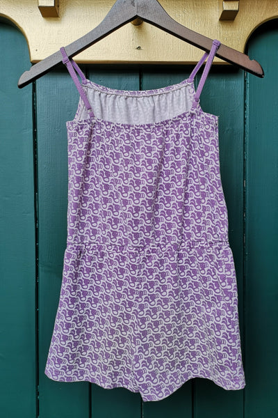Re-Wear Maxomorra Purple Print Playsuit in 9 - 10 yrs-Re-Wear-Ohh! By Gum - Shop Sustainable