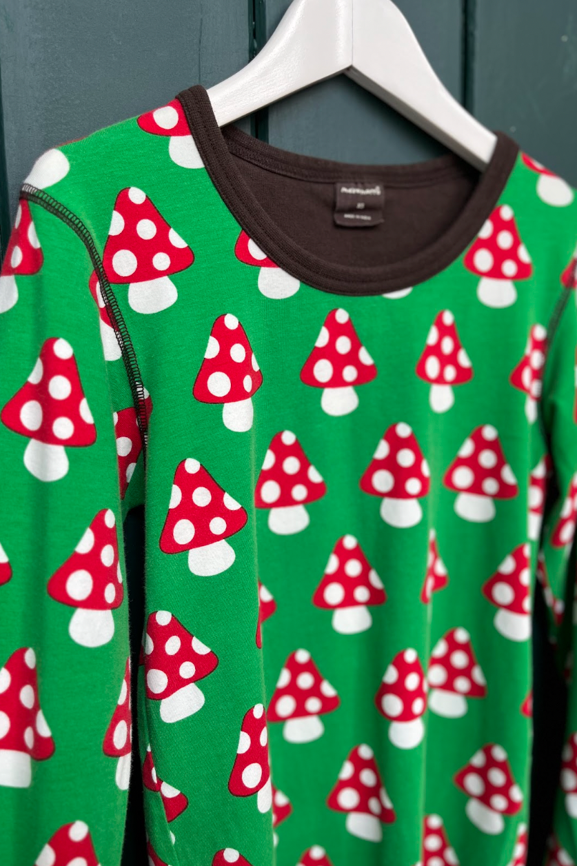 Re-Wear Maxomorra Toadstool Long Sleeved Top in XS (12 - 13yrs)-Re-Wear-Ohh! By Gum - Shop Sustainable