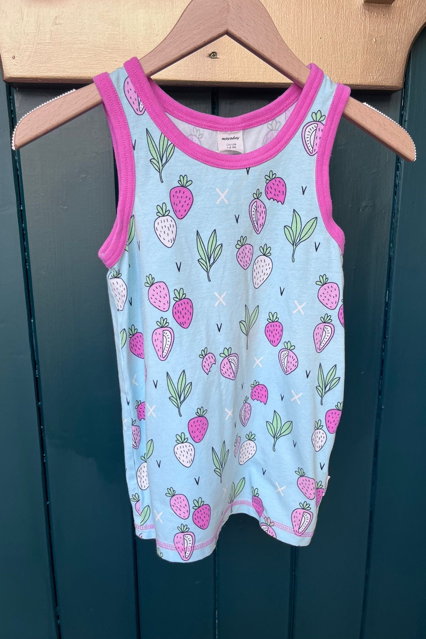Re-Wear Meyaday Strawberry Vest in 7 - 8 yrs-Re-Wear-Ohh! By Gum - Shop Sustainable