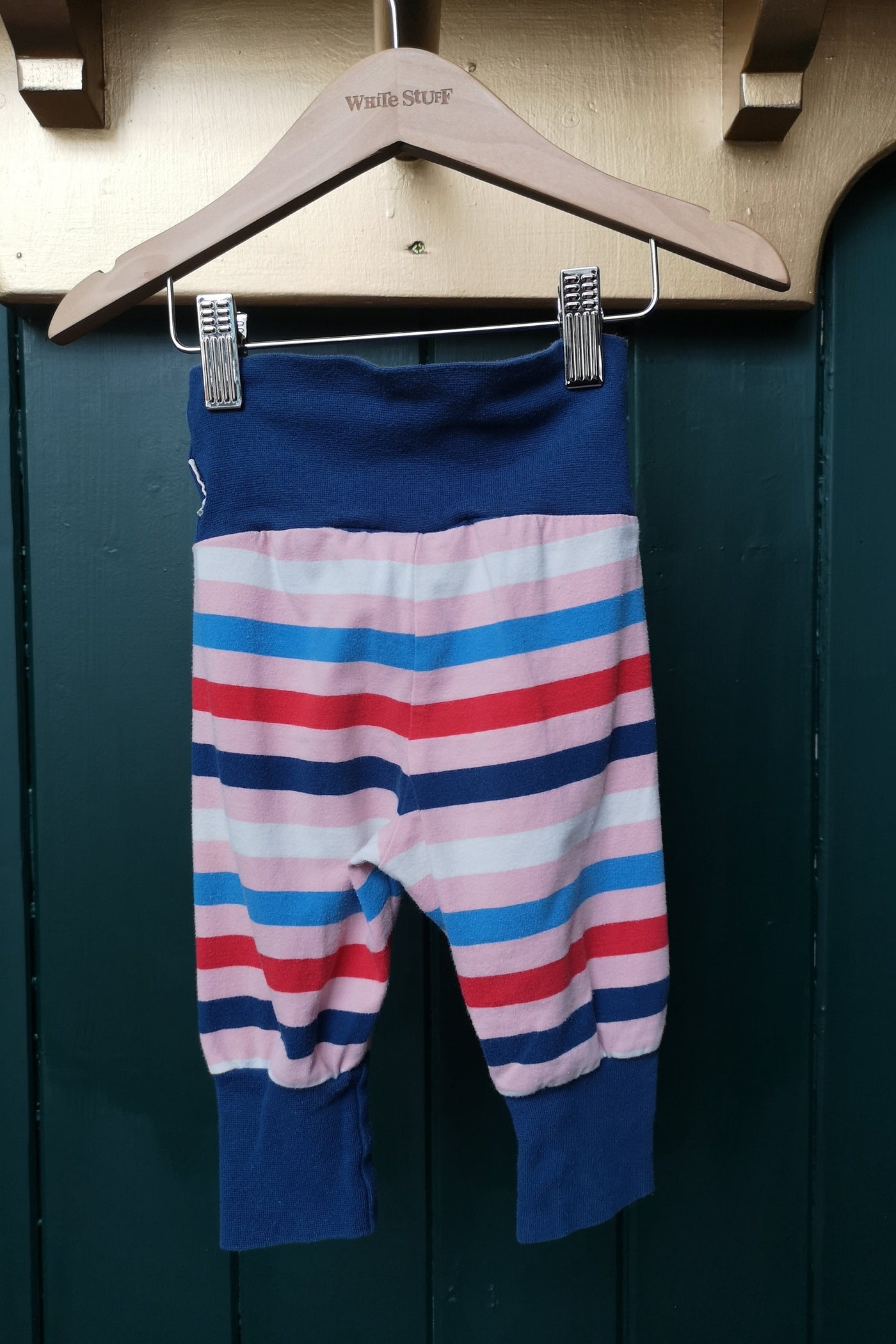 Re-Wear Moxomorra Pink Strip Rib Pants in 3 - 6 mths-Re-Wear-Ohh! By Gum - Shop Sustainable