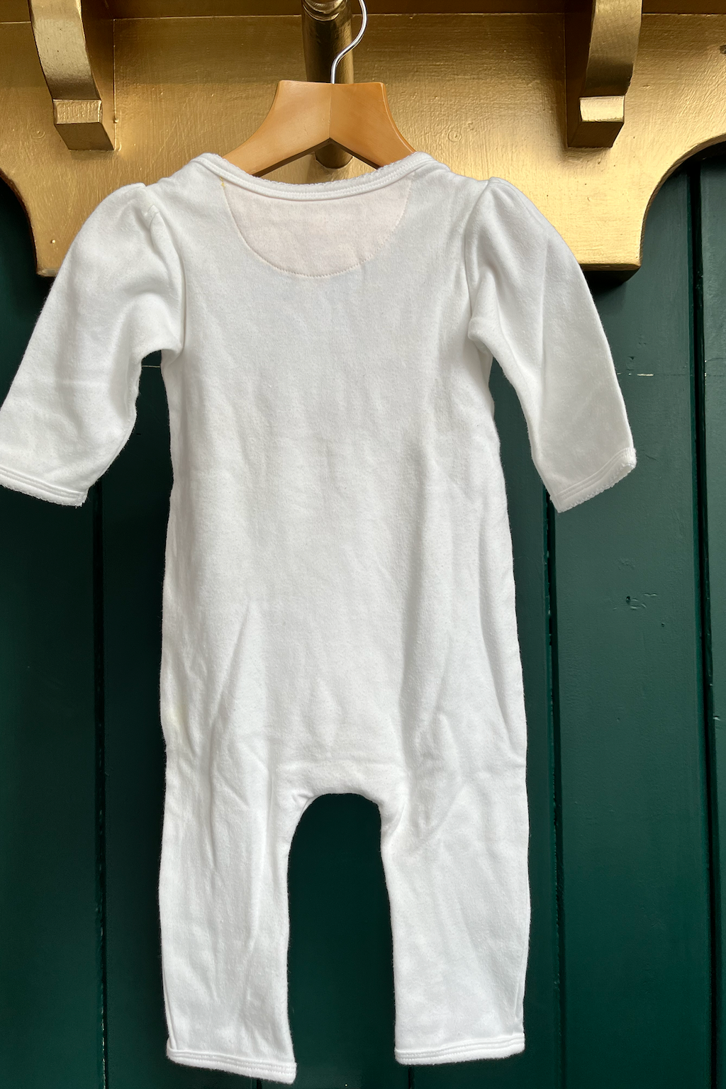 Re-Wear Olive & Moss White & Yellow Ducks Babygrow-Re-Wear-Ohh! By Gum - Shop Sustainable