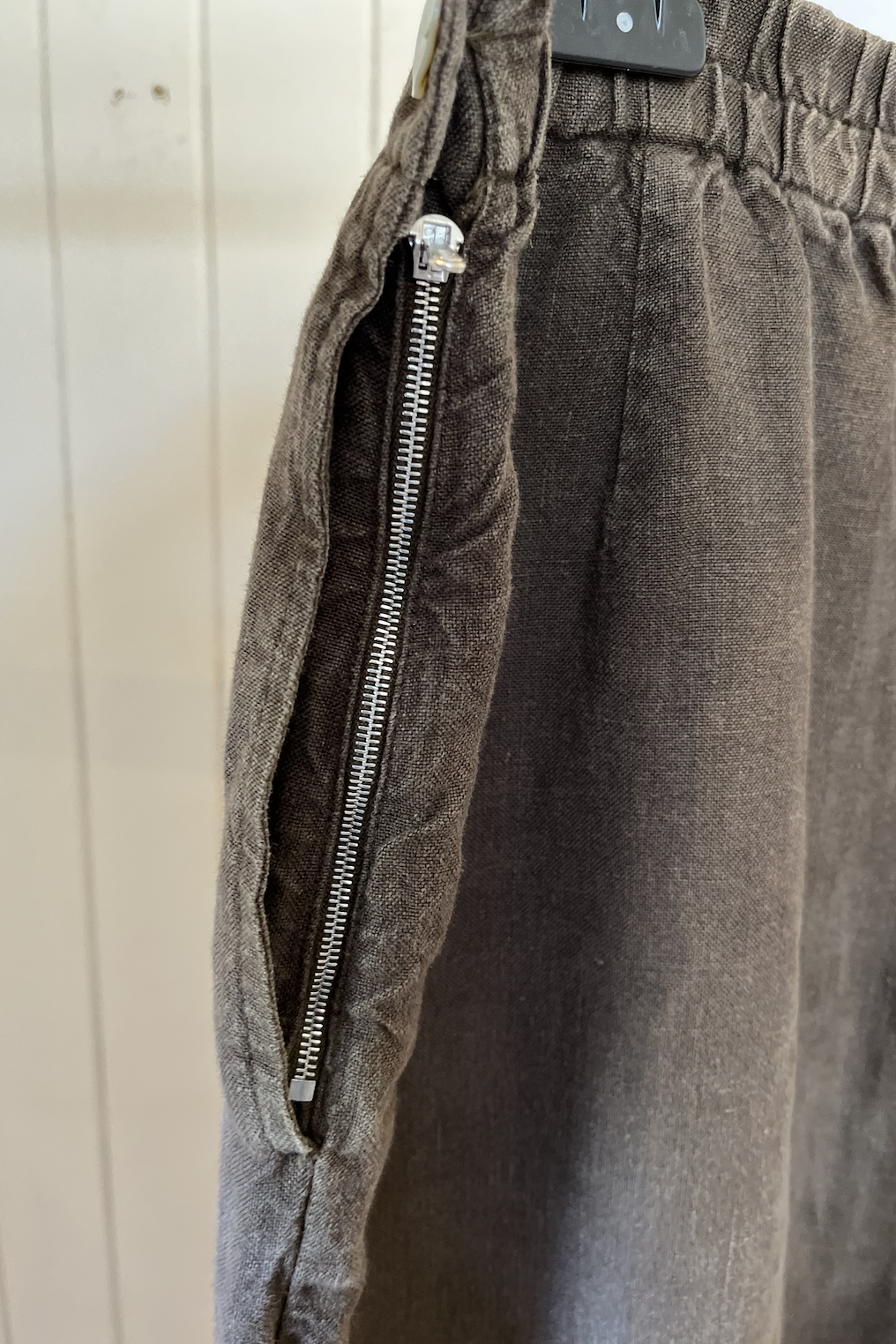 Re-Wear Oska Brown Linen Wide Leg Trousers-Re-Wear-Ohh! By Gum - Shop Sustainable