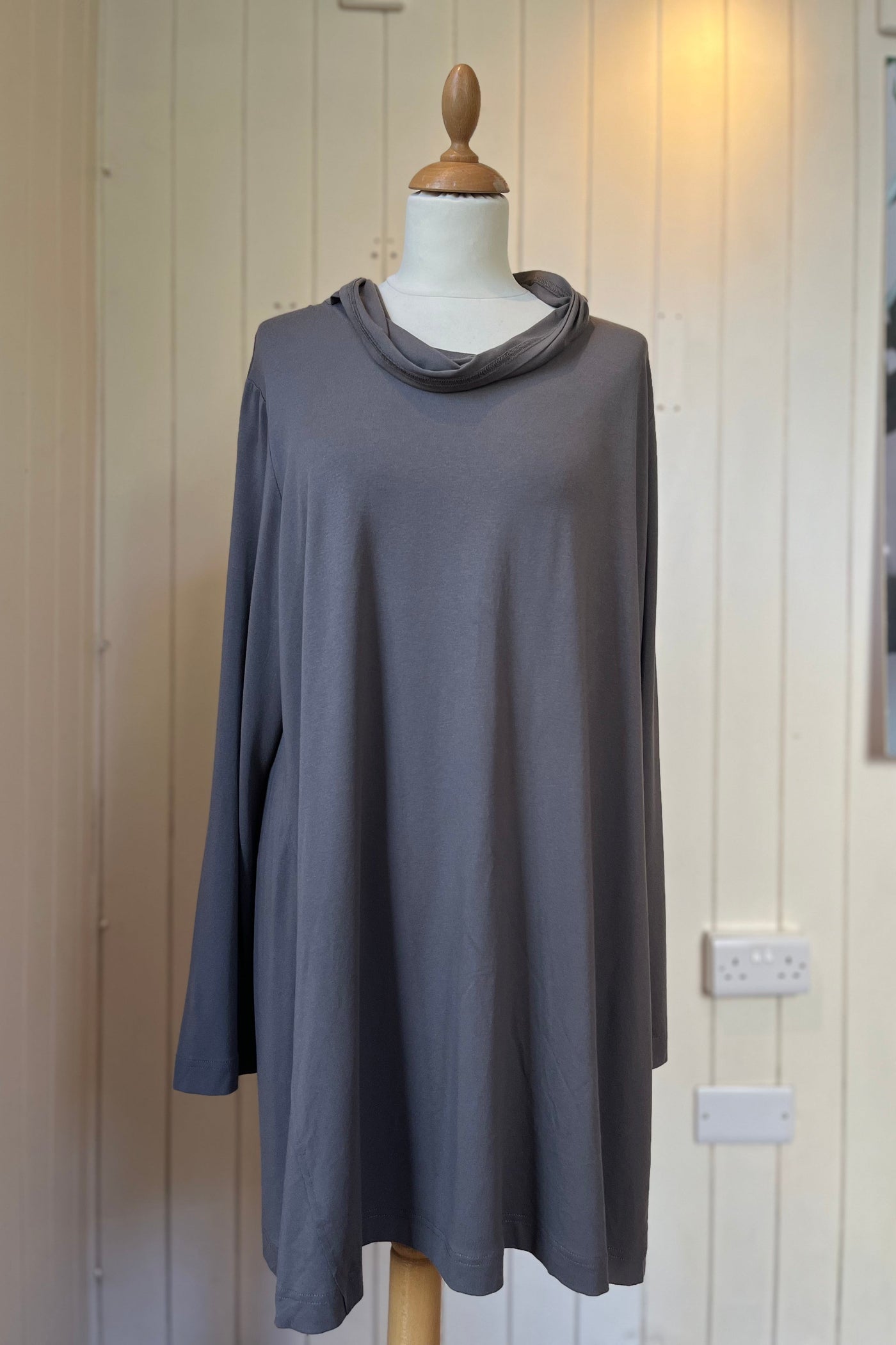 Re-Wear Oska Mocha Long Sleeved, A-Line Top-Re-Wear-Ohh! By Gum - Shop Sustainable