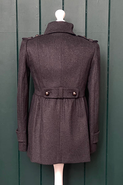 Re-Wear Paule Ka Dark Grey Wool Double Breasted Coat-Re-Wear-Ohh! By Gum - Shop Sustainable