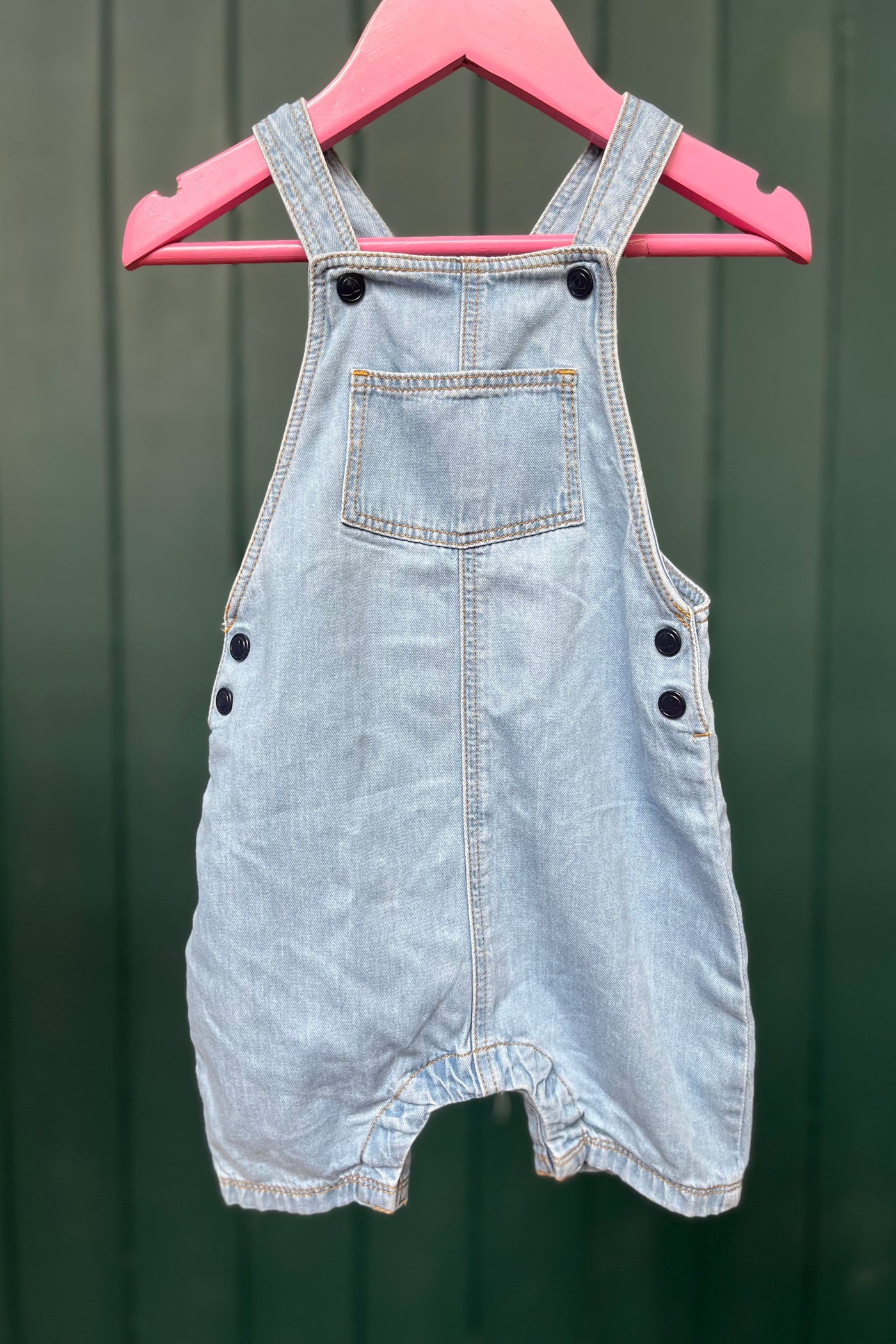 Re-Wear Petit Bateau Dungarees with Snaps-Re-Wear-Ohh! By Gum - Shop Sustainable