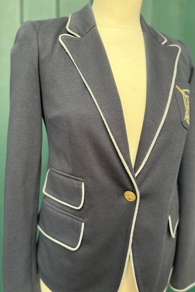 Re-Wear Savida Navy Blazer with Gold Stitching-Re-Wear-Ohh! By Gum - Shop Sustainable