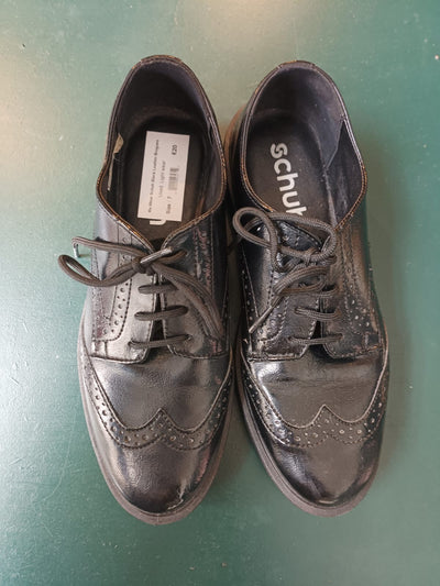 Re-Wear Schuh Black Brogues Size 7-Re-Wear-Ohh! By Gum - Shop Sustainable