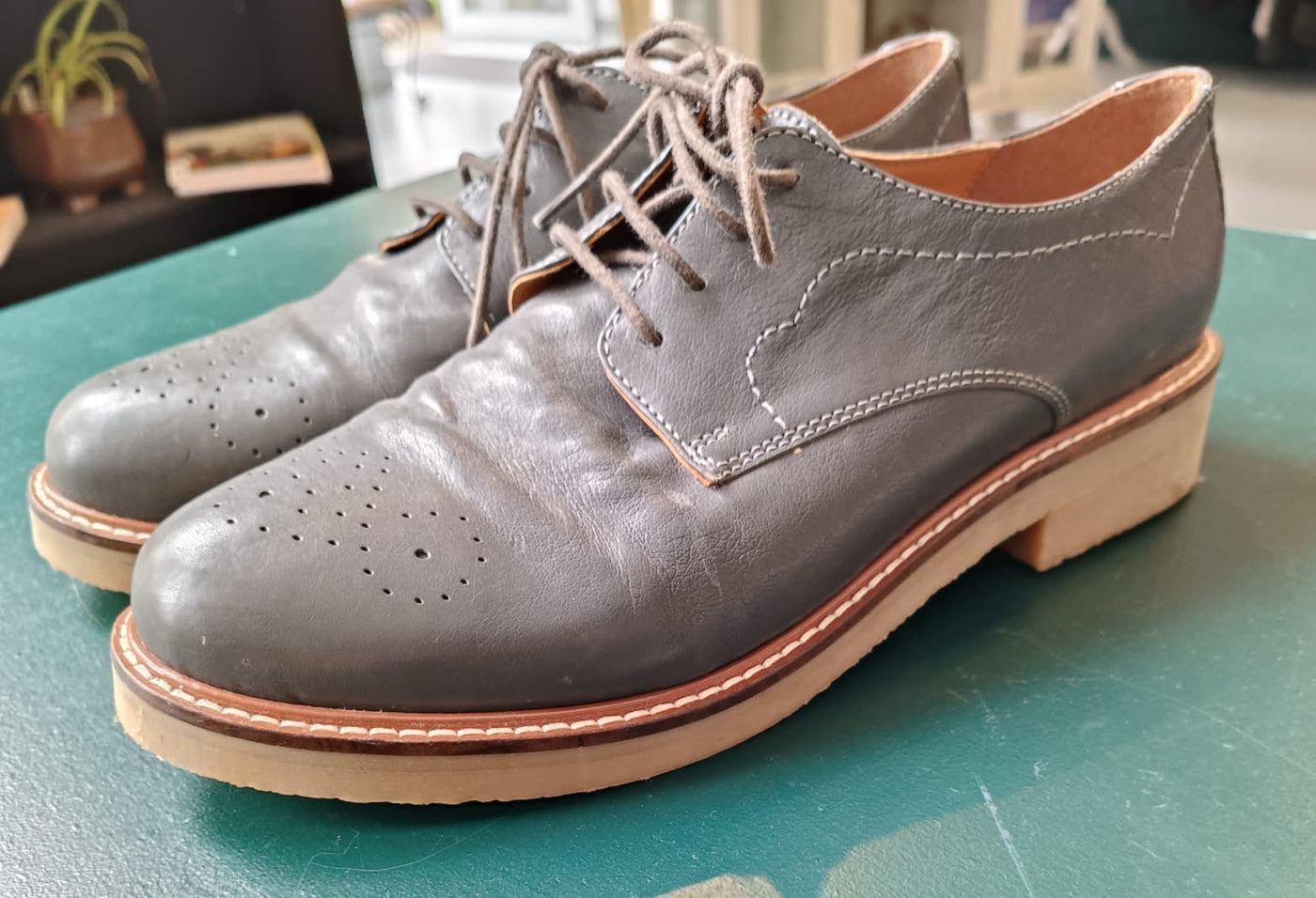 Re-Wear Seasalt Grey Brogues Size 7-Re-Wear-Ohh! By Gum - Shop Sustainable