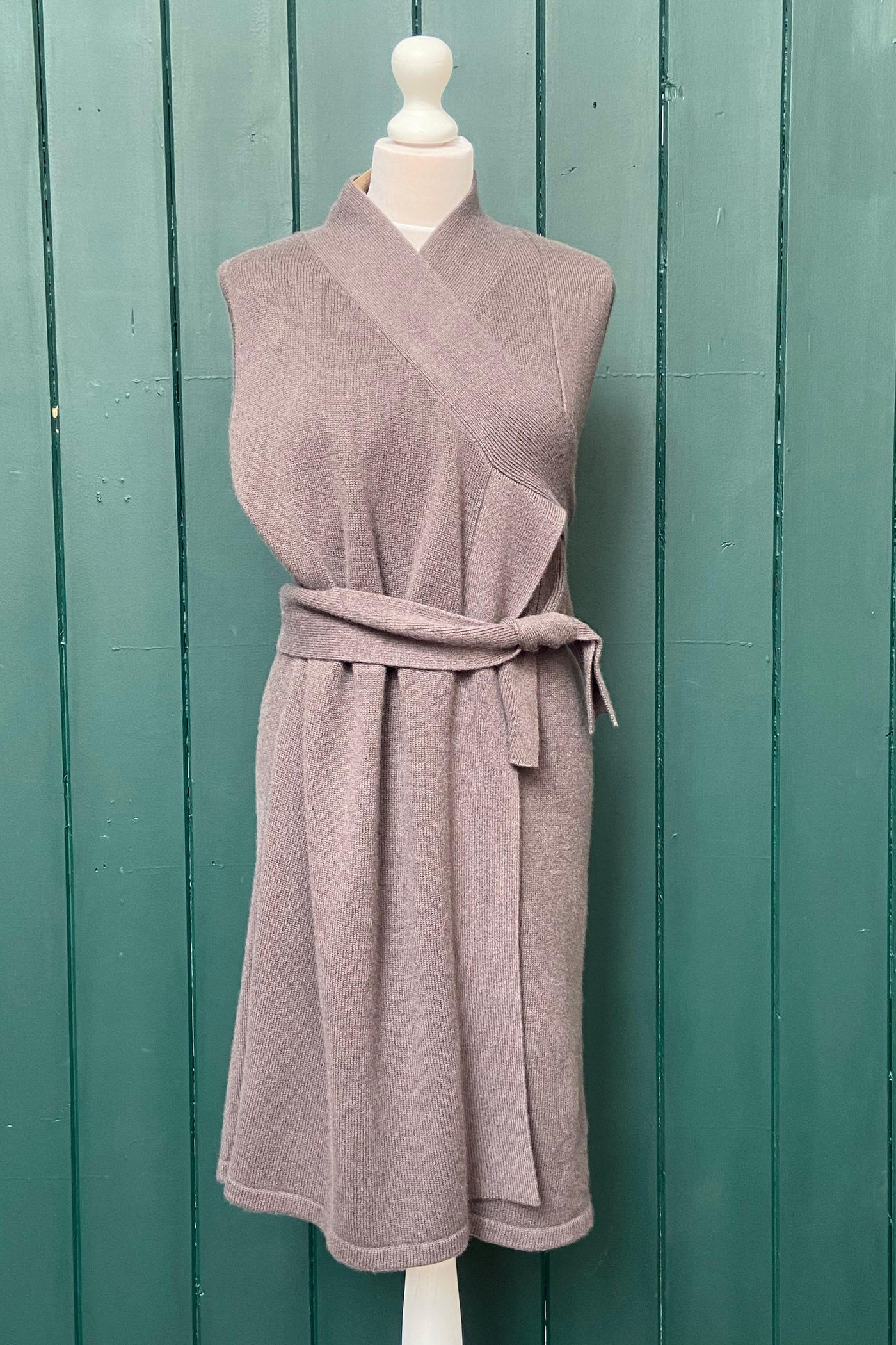 Re-Wear Sian Jacobs Brown Wool & Cashmere Cross Front Tie Wool Dress-Re-Wear-Ohh! By Gum - Shop Sustainable