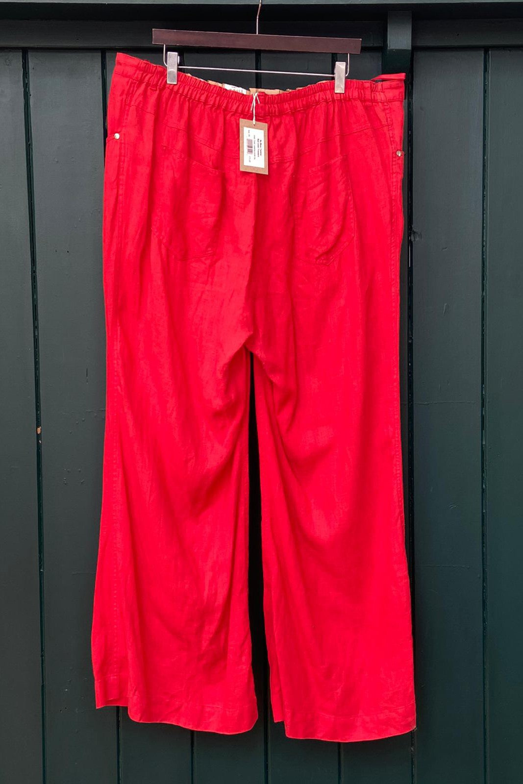 Re-Wear Twister Red Linen Trousers-Re-Wear-Ohh! By Gum - Shop Sustainable