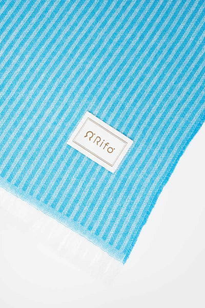 Rifo TRAMONTANA Light Blue Cotton Beach Towel-Homeware-Ohh! By Gum - Shop Sustainable