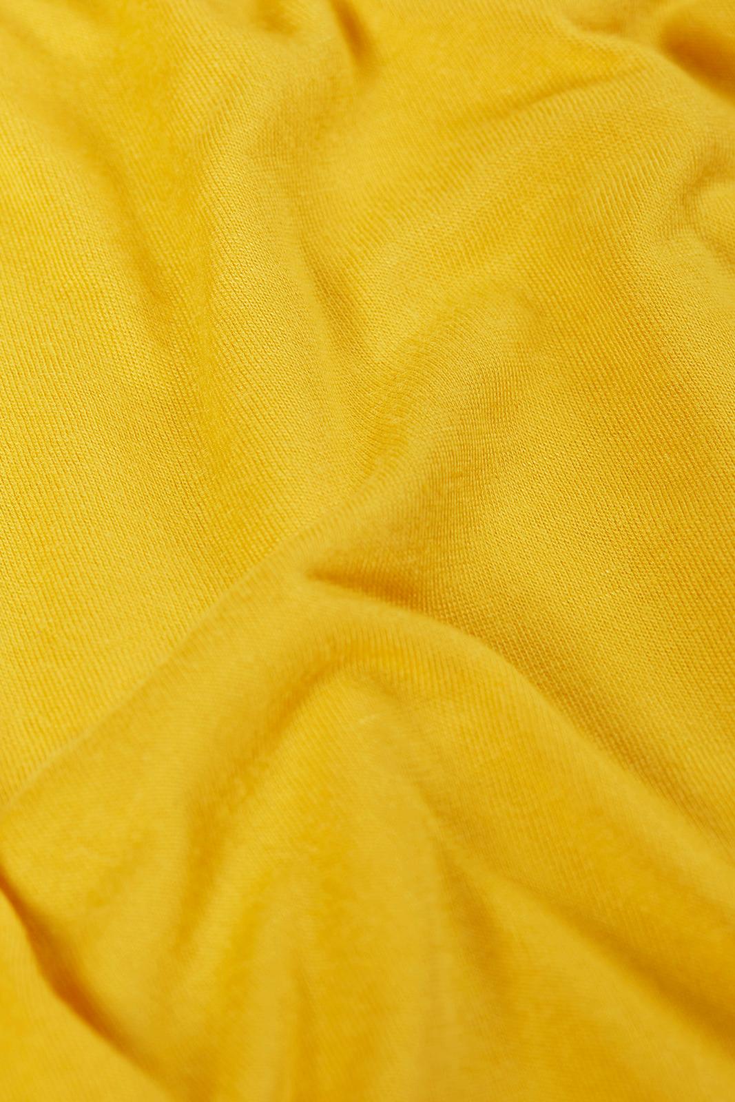 Close-up of yellow fabric texture