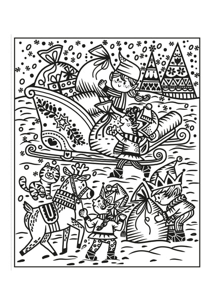 SANTA AND THE ELVES MAGIC PAINTING BOOK  (PB)