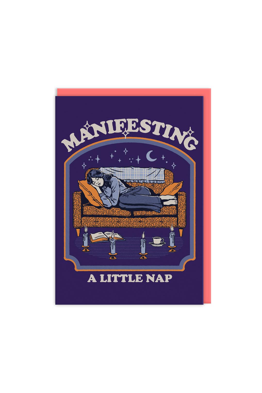 Ohh Deer Manifesting A Little Nap Greeting Card