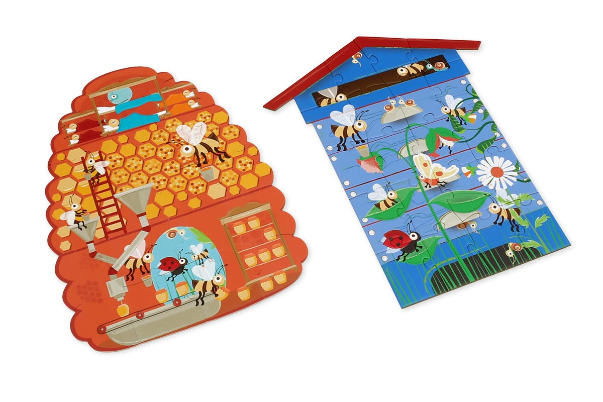 Scratch 2 Sided Puzzle x 2 20pcs – BEE in & out-Kids-Ohh! By Gum - Shop Sustainable